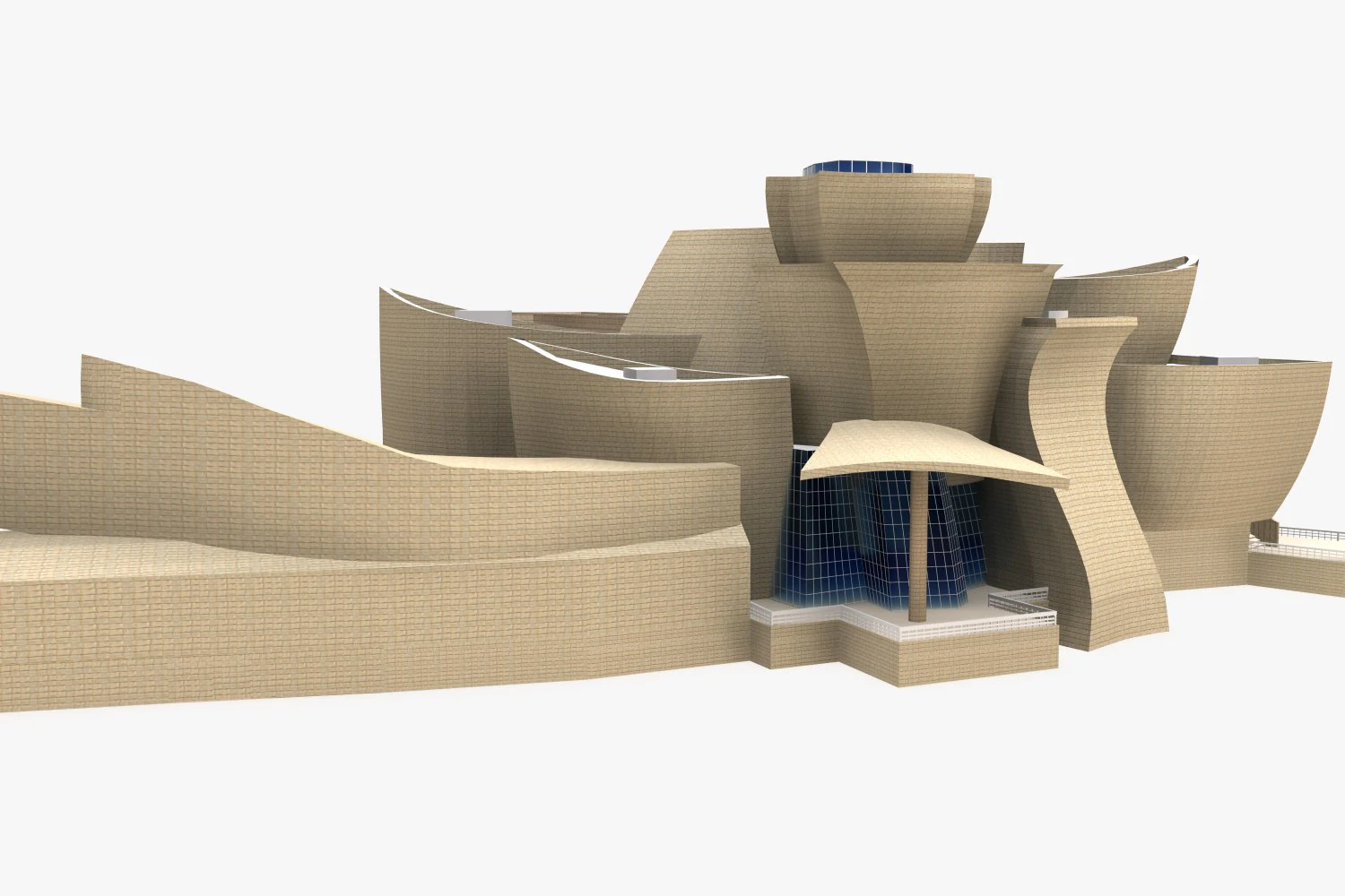 guggenheim museum bilbao 3D Model .c4d .max .obj .3ds .fbx .stl .blend 