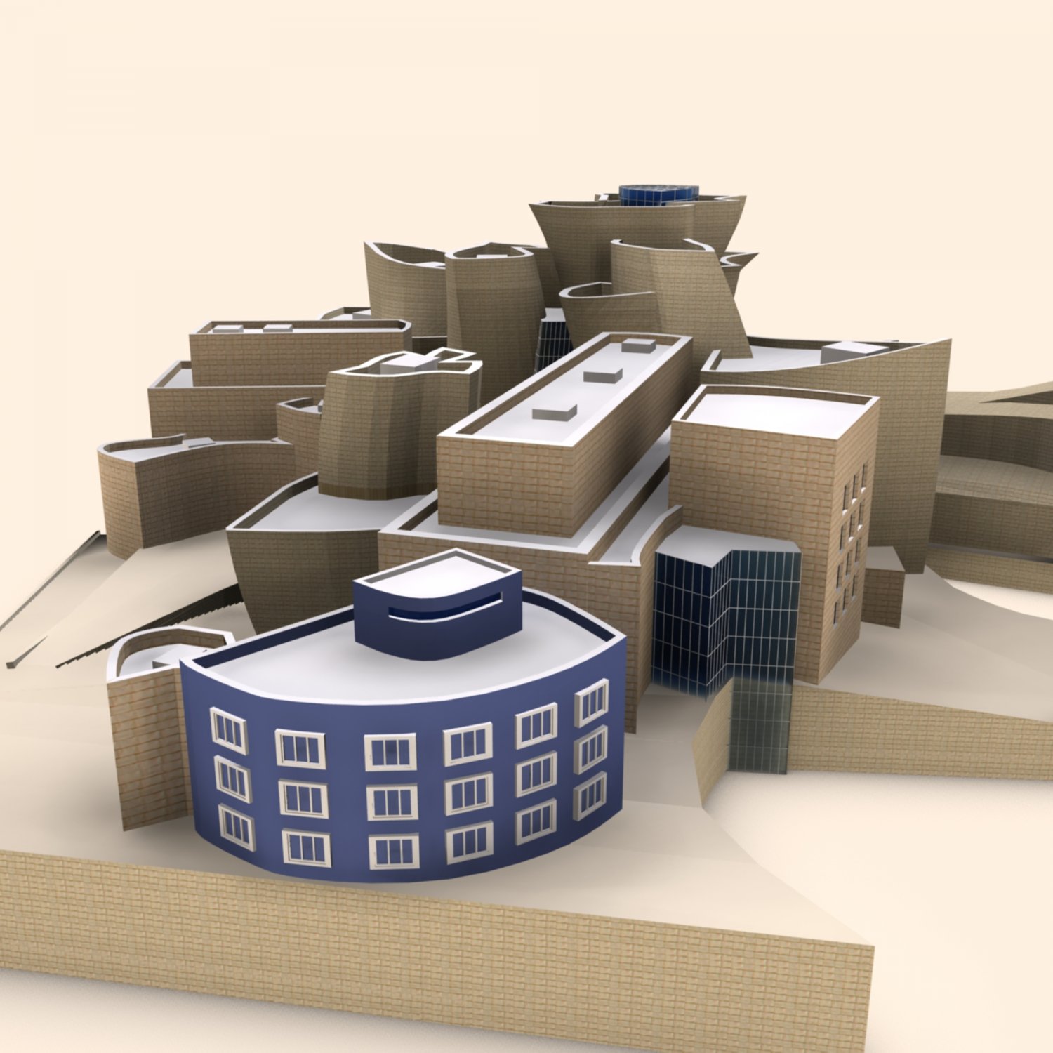 Guggenheim Museum Bilbao 3D Model in Buildings 3DExport