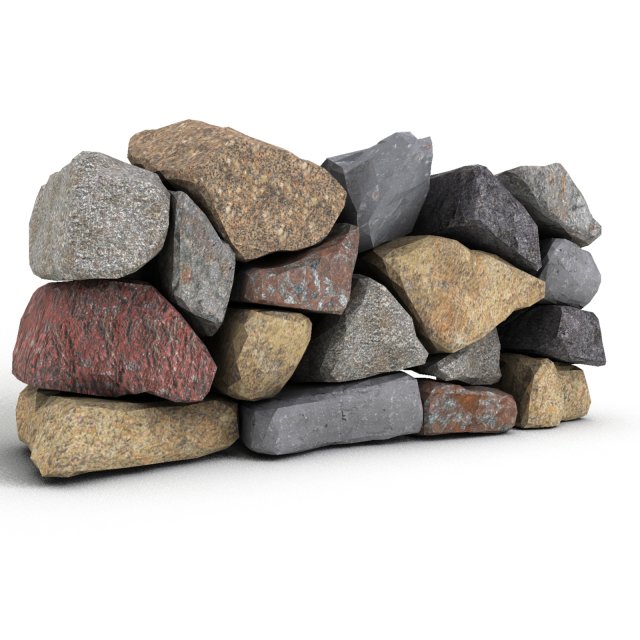 stone wall 1 Model 3D .c4d .max .obj .3ds .fbx .stl .blend 