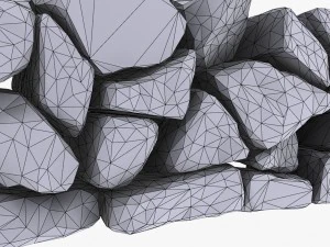 stone wall 1 3D Model