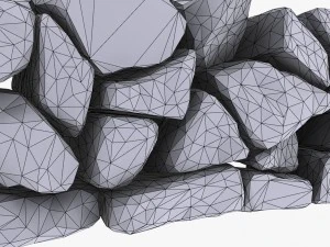 stone wall 1 3D Model