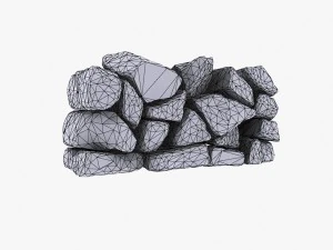 stone wall 1 3D Model