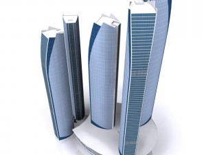 etihad tower low poly 3D Model