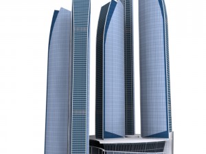 etihad tower low poly 3D Model
