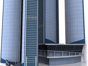 etihad tower low poly 3D Model