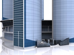etihad tower low poly 3D Model