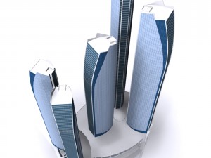 etihad tower low poly 3D Model
