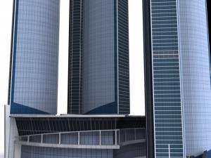 etihad tower low poly 3D Model