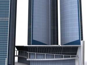 etihad tower low poly 3D Model