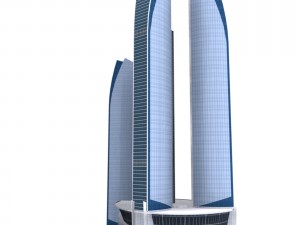 etihad tower low poly 3D Model