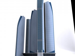 etihad tower low poly 3D Model