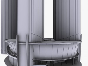 etihad tower low poly 3D Model
