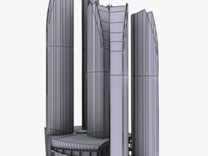 etihad tower low poly 3D Model