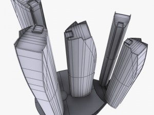etihad tower low poly 3D Model