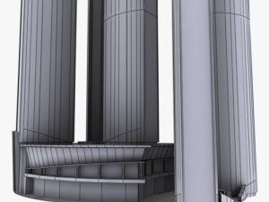 etihad tower low poly 3D Model