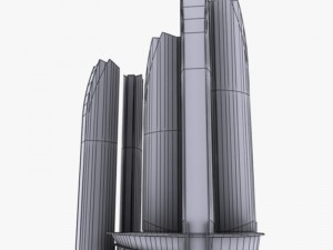 etihad tower low poly 3D Model