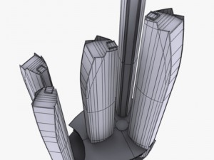 etihad tower low poly 3D Model