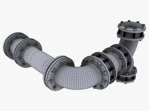 industrial pipes 3D Model
