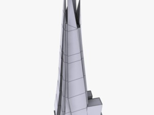 the shard building low poly 3D Model