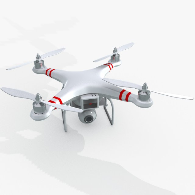 phantom quad copter 3D-Modell .c4d .max .obj .3ds .fbx .stl .blend 