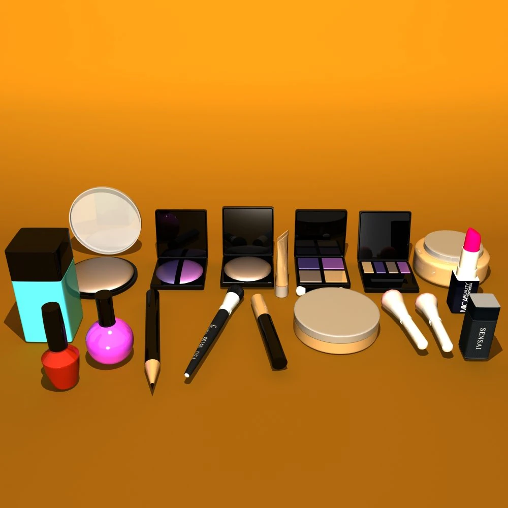 cosmetics makeup item 3D Model .c4d .max .obj .3ds .fbx .stl .blend 