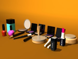 cosmetics makeup item 3D मॉडल