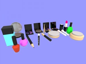 cosmetics makeup item 3D मॉडल
