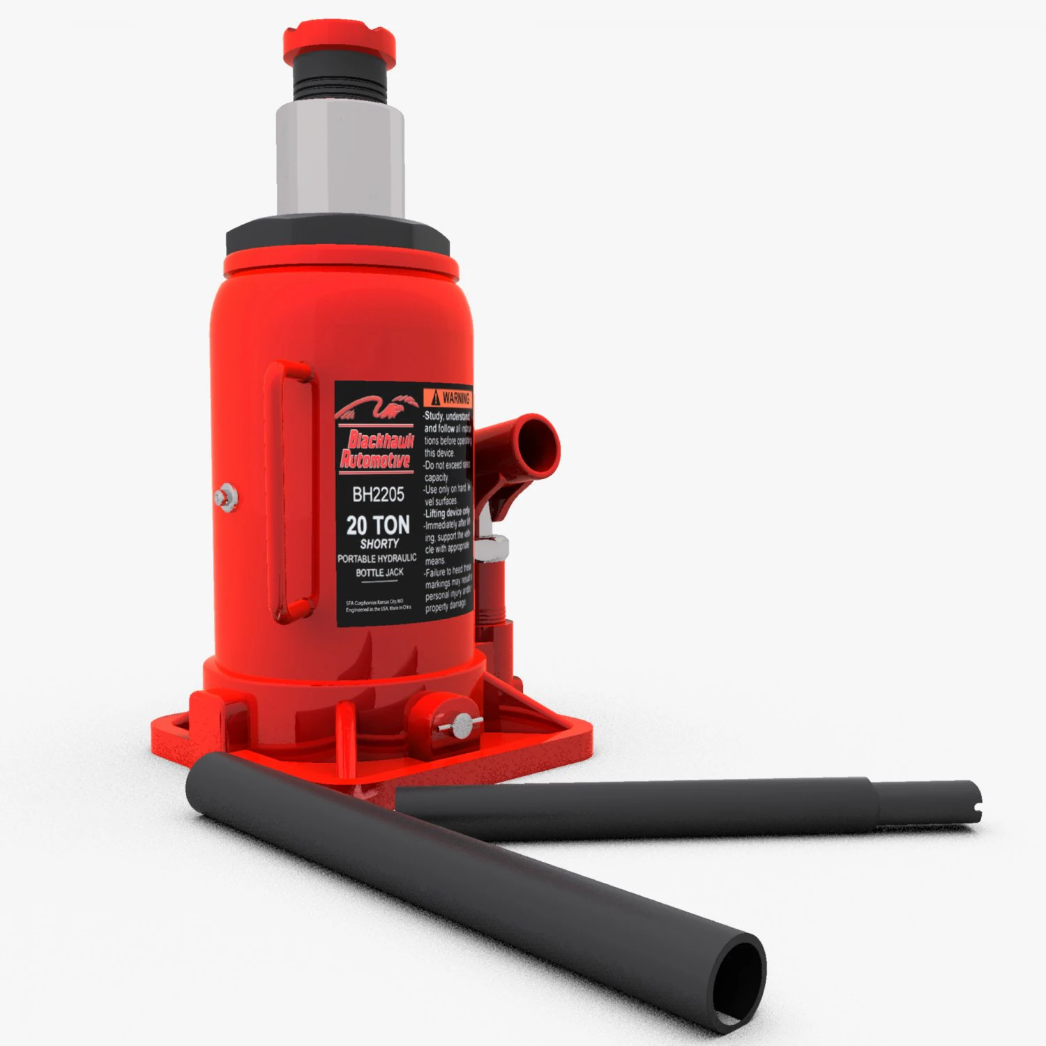 hydraulic bottle jack 3D Model .c4d .max .obj .3ds .fbx .stl .blend 