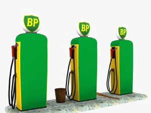 pompa di benzina bp Modello 3D