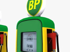 pompa di benzina bp Modello 3D