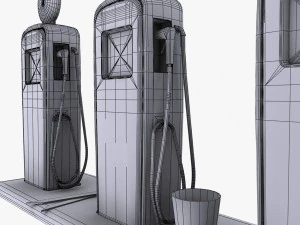 pompa di benzina bp Modello 3D