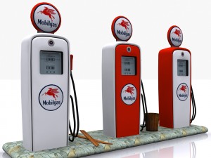 gas pump mobilgas 3D मॉडल