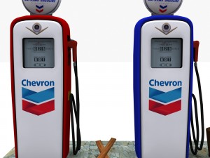 gas pump chevron 3D Модель