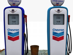 gas pump chevron 3D Модель