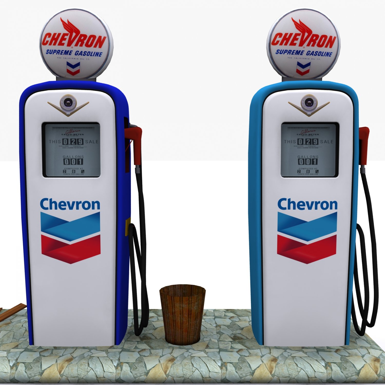 Gas Pump Chevron 3d Model In Other 3dexport