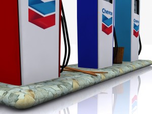gas pump chevron 3D Модель