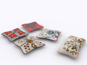 throw pillow 5 item 3D Model