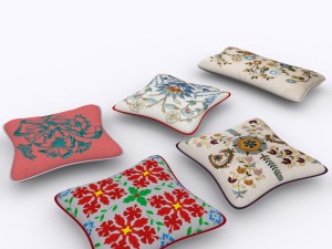 throw pillow 5 item 3D Модель