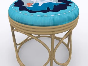 杖スツール 3Dモデル