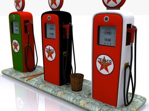 gas pump texaco Model 3D