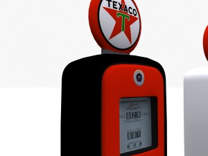 gas pump texaco Model 3D