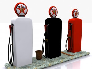 gas pump texaco Model 3D