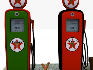 gas pump texaco Model 3D