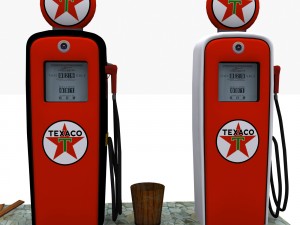 gas pump texaco Model 3D
