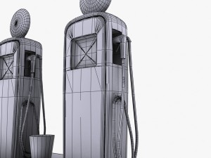 gas pump texaco Model 3D