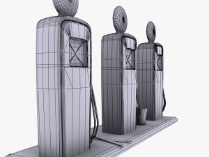 gas pump texaco Model 3D