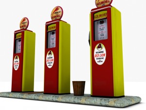 gas pump gilmore 3D 模型