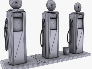 gas pump gilmore 3D 模型