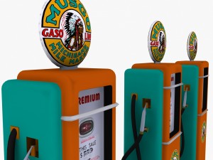 gas pump musgo 3D Модель