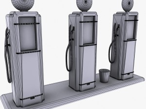 gas pump musgo 3D Модель